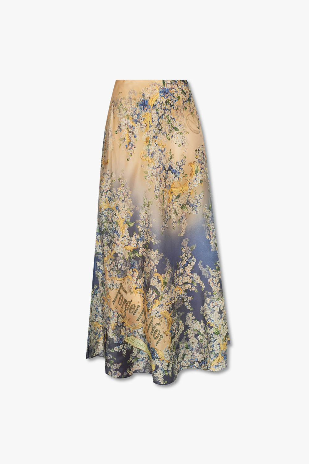 スカート Zimmermann SKIRT (3561SSS255 TLBLBTFLO) Cascadian Bias Skirt Teal Blue Botanical Floral Online